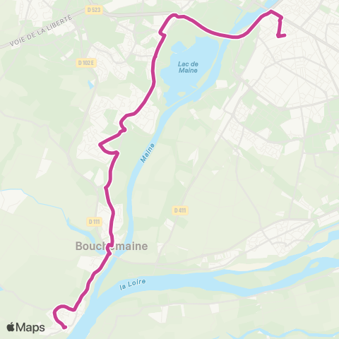 Irigo Bouchemaine Chantourteau - Angers les Gares map