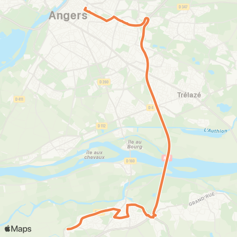 Irigo Mûrs-Érigné Hauts-de-Mûrs - Angers Hôtel de Ville map