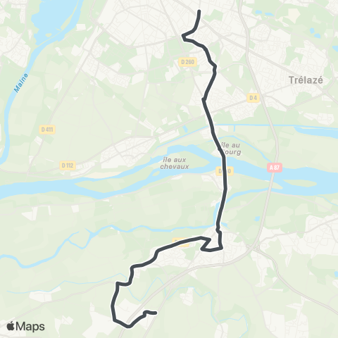 Irigo Mûrs Erigné - Milllot map