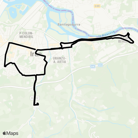 Irunbus Gautxori map