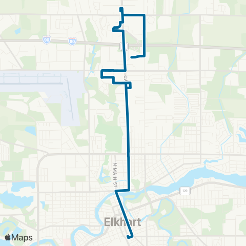 Interurban Trolley Blue North Pointe map