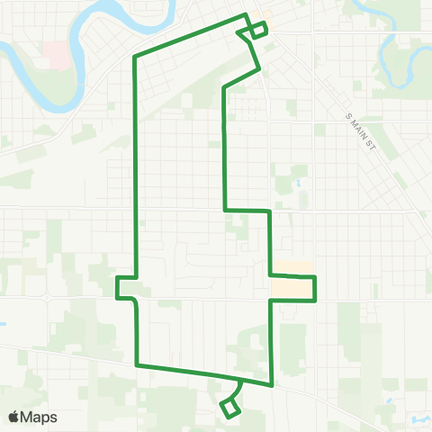 Interurban Trolley Green West map