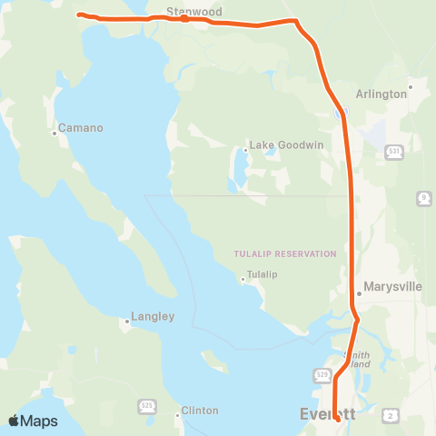 Island Transit Camano Island / Everett map