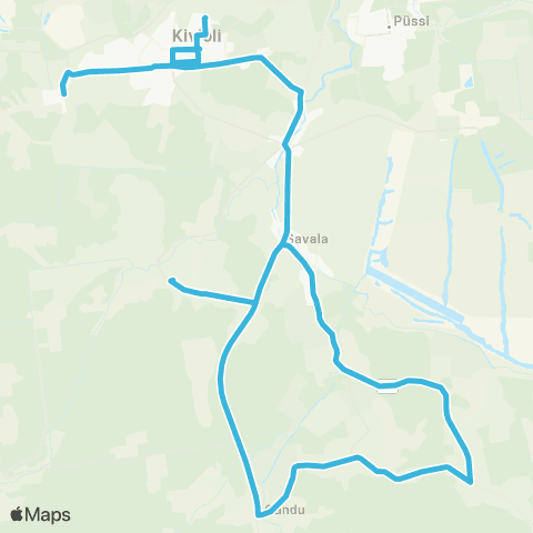 MK Reis OÜ Kiviõli - Säde - Kiviõli - Soonurme - Rääsa - Kiviõli map
