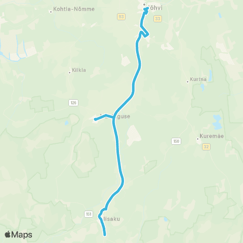 GoBus AS Iisaku - Jõhvi map