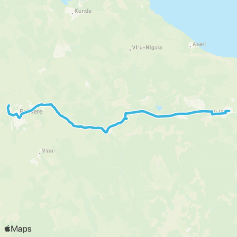MK Reis OÜ Kiviõli - Vaeküla - Rakvere map