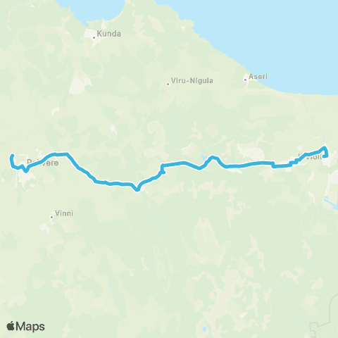 MK Reis OÜ Püssi - Kiviõli - Vaeküla - Rakvere map