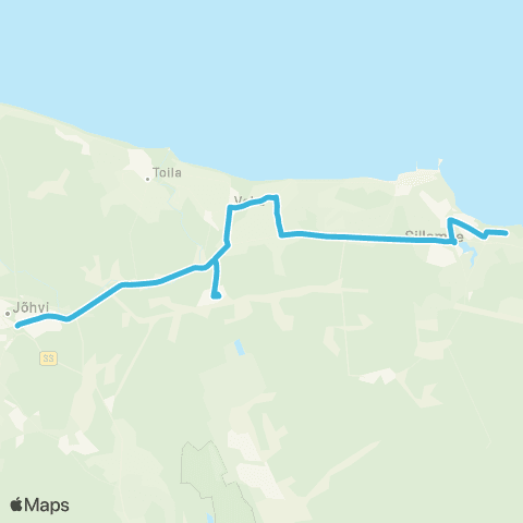 GoBus AS Jõhvi - Oru - Voka - Sillamäe map