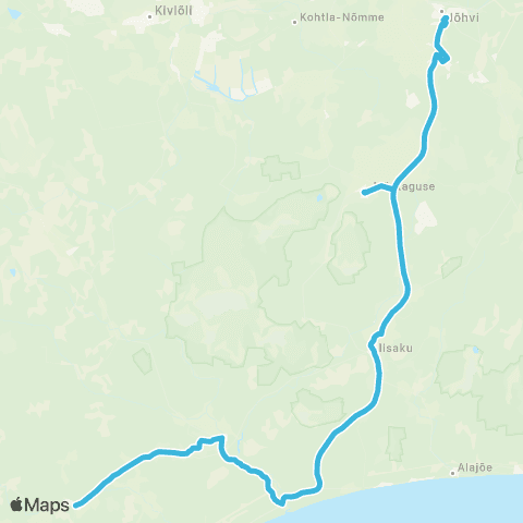 GoBus AS Jõhvi - Rannapungerja - Tudulinna - Avinurme map