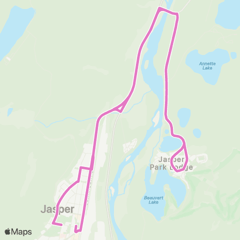 Jasper Transit School Service Lodge School Route map