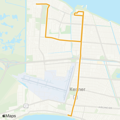 JP Transit Kenner Loop map