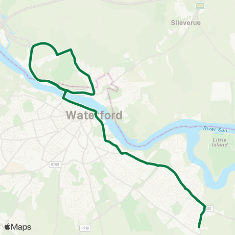 JJ Kavanagh Waterford - Slieverue map