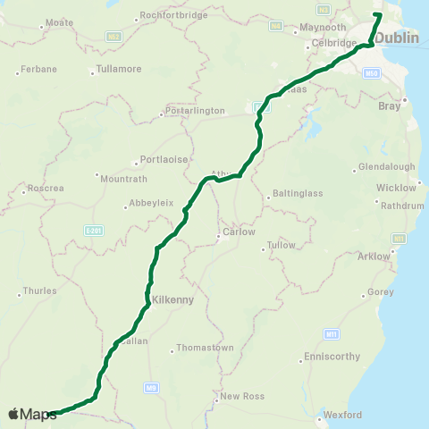 JJ Kavanagh Clonmel - Dublin Airport map