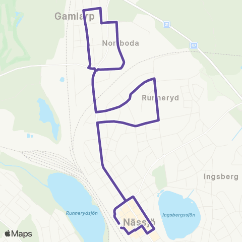 JLT 61 Ringlinje map