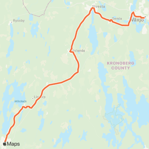 JLT 951 Ersättningsbuss map