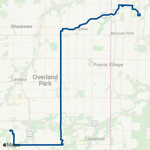 RideKC Metcalf-Plaza map