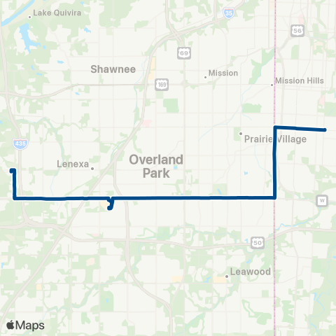 RideKC 95th Street map