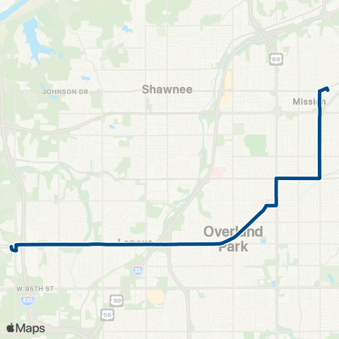 RideKC 87th Street-MTC map