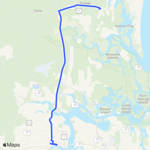 JTA Nassau Express Select map