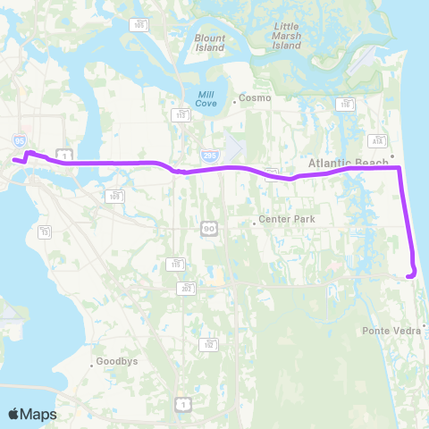 JTA Atlantic Blvd map