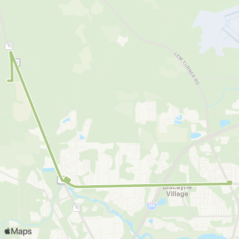 JTA Dinsmore Shuttle map