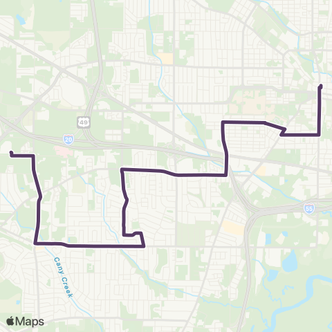 JTRAN Raymond / McDowell map