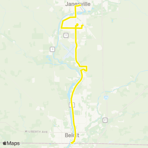 JTS 6: Beloit-Janesville Express map