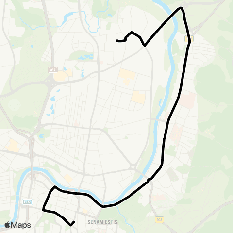 JUDU Centras–Antakalnis–SaulėTekis map