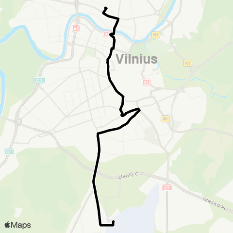 JUDU Europos Aikštė–Centras–Stotis–Naujininkai–Oro Uostas map