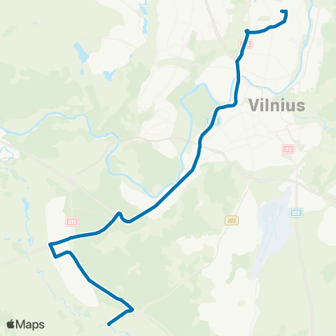 JUDU Žemieji Paneriai–Aukštieji Paneriai–Vaidotai map