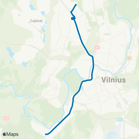 JUDU FabijoniškėS–UkmergėS G.–Žemieji Paneriai map