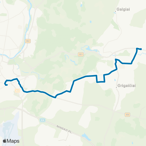 JUDU Stotis–Pavilnys–Naujoji Vilnia map
