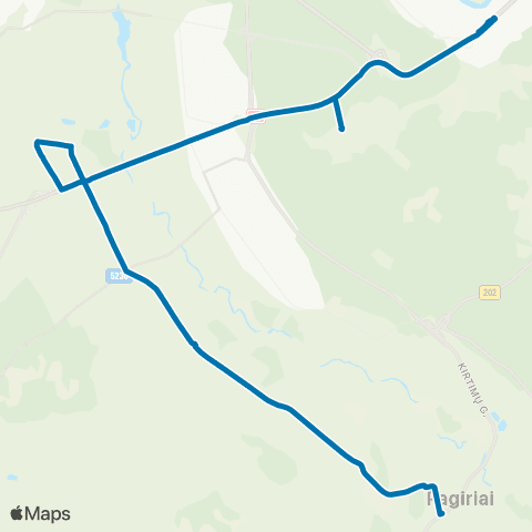 JUDU Žemieji Paneriai–Trakų Vokė–Pagiriai map