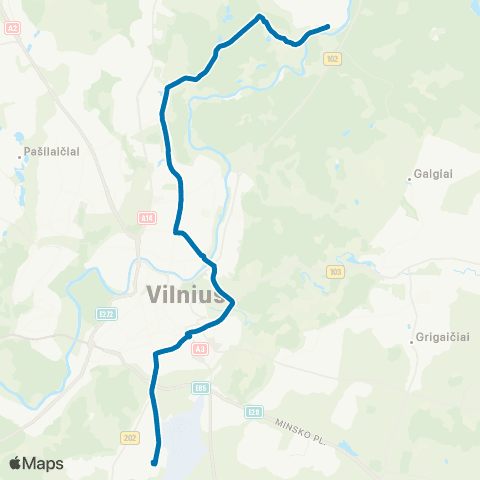 JUDU Ožkiniai–Naujieji Verkiai–Balsių G.–Pagubė map