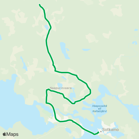 Kajaanin joukkoliikenne Paakki - Sotkamo map