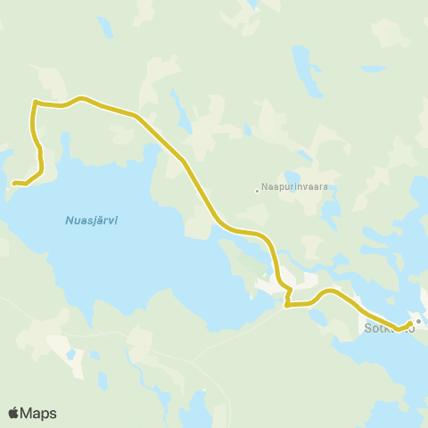 Kajaanin joukkoliikenne Rimpilänniemi - Pohjavaara - Tenetti - Sotkamo map