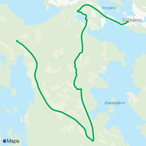 Kajaanin joukkoliikenne Eevala - Juurikkalahti - Sotkamo map