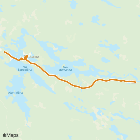 Kajaanin joukkoliikenne Ontojoki - Sotkamo - Tenetti map