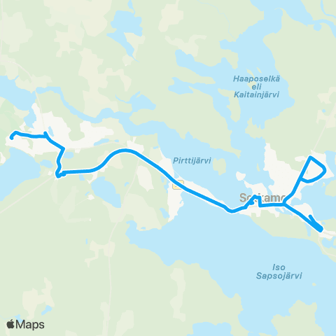Kajaanin joukkoliikenne Paikallisbussi SotKatti map