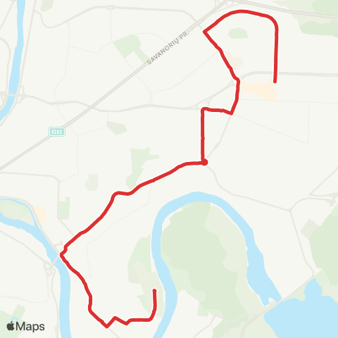 Kauno Viešasis Transportas Urmo Turgus (Partizanų G.) - Švenčionių G. map