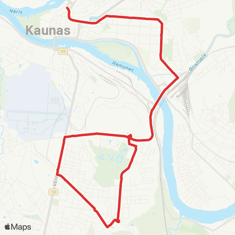 Kauno Viešasis Transportas Vilniaus G. - Freda map