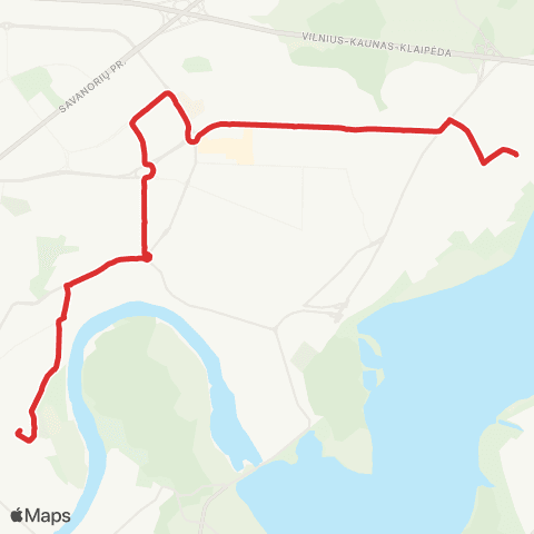 Kauno Viešasis Transportas Kauno Ligoninė (Šančiai) - Palemonas map