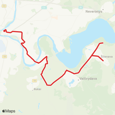 Kauno Viešasis Transportas Šlienava (Žiegždriai) - Kauno Pilis map