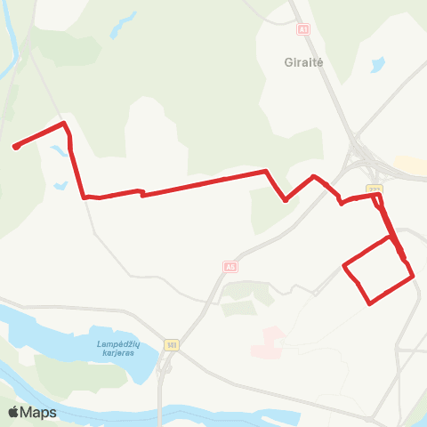 Kauno Viešasis Transportas E. Volterio G. - Šilainių Poliklinika - E. Volterio G. map