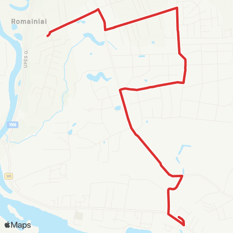 Kauno Viešasis Transportas Romainiai - KaniūKai map
