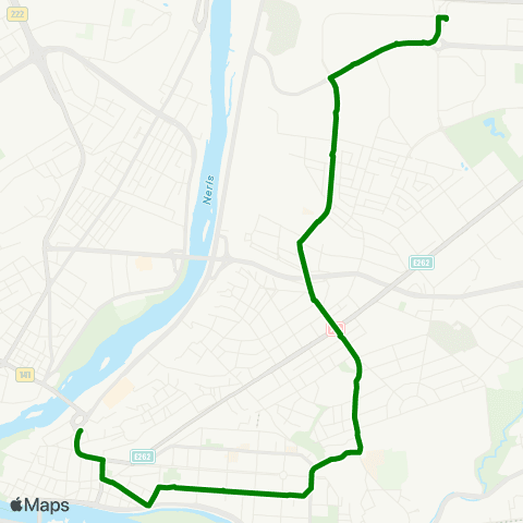 Kauno Viešasis Transportas Islandijos Pl. - Parodos G. - Kauno Pilis map