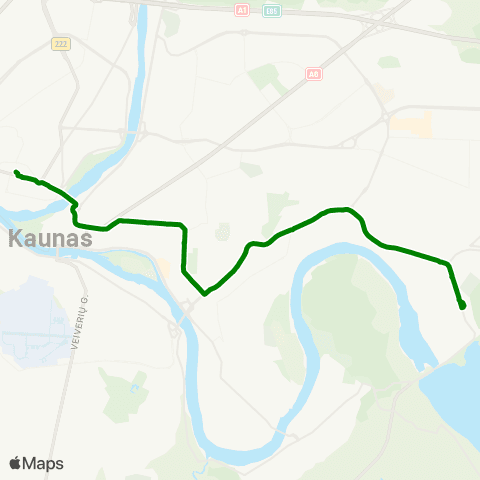 Kauno Viešasis Transportas PetrašiūNai - KėDainių G. map