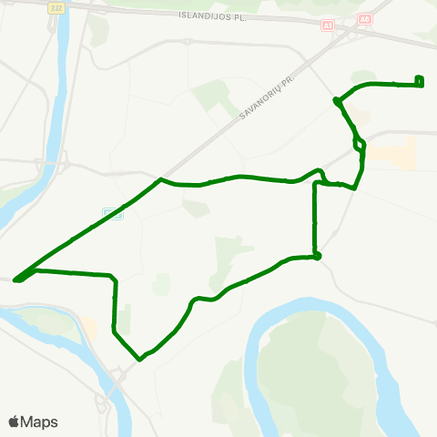 Kauno Viešasis Transportas Partizanų G. - Centras - Partizanų G. map