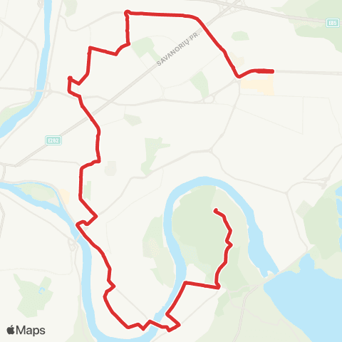 Kauno Viešasis Transportas Vičiūnai - Kauno Pienas map