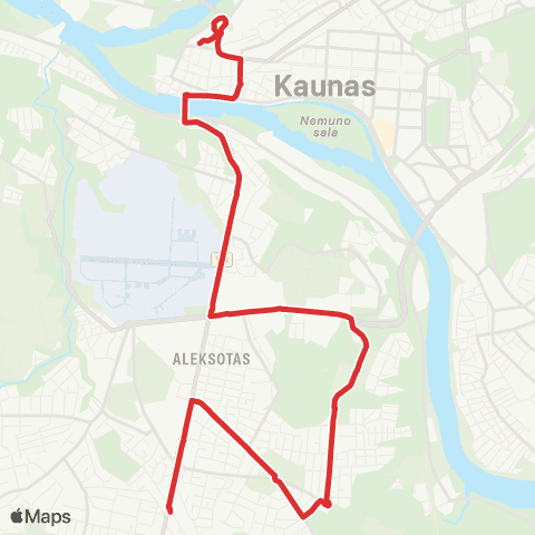 Kauno Viešasis Transportas Kauno Pilis - 2-Asis Fortas map